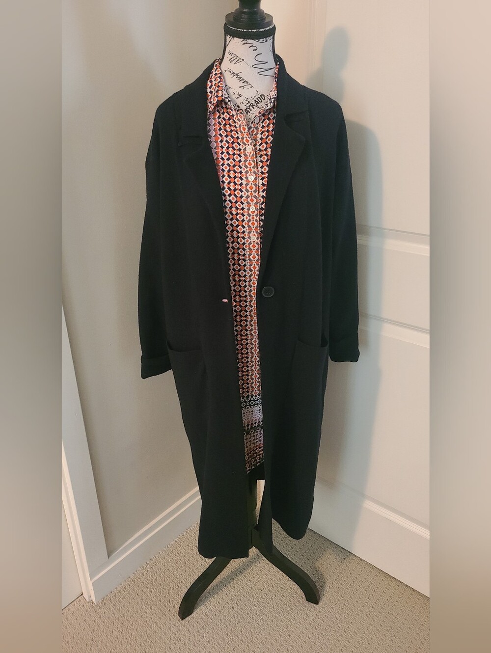 Parkhurst Coatigan Long Black Size M